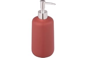 ALLSTAR WENKO dozownik mydła Olinda, czerwony, akcesoria łazienkowe z matowym wykończeniem, 0,5 l