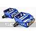 Produktbild SODIAL(R) 2 St¨¹ck rutschfeste Aluminium Legierung Blau Pedale f¨¹r MTB Fahrrad