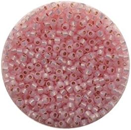 Toho – 10g Toho Seed Beads Approximately Japanese Glass Seed Beads 11/0 2,1 mm, Pink Töne, Glass, 12 TRPF2120 Silver-Lined Milky Soft Pink