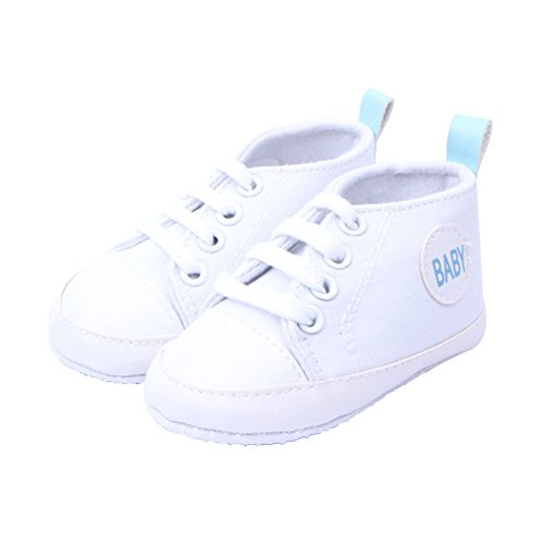 Itaar Infant Toddler Baby Soft Sneaker Anti-skid Prewalker Casual Lace-up Canvas Trainers Crib Shoes