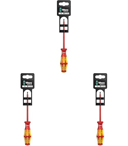 Tournevis Isolé VDE Wera 162 I - Profil Phillips/Fente #1 X 80 Mm - Pour Travaux Électriques Jusqu'à 1000V