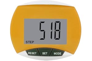 MiOYOOW Podómetro 3D, contador de pasos digitales, diario con monitor de distancia de marcha portátil, ilp, contador de calorías, para hombres, mujeres y niños