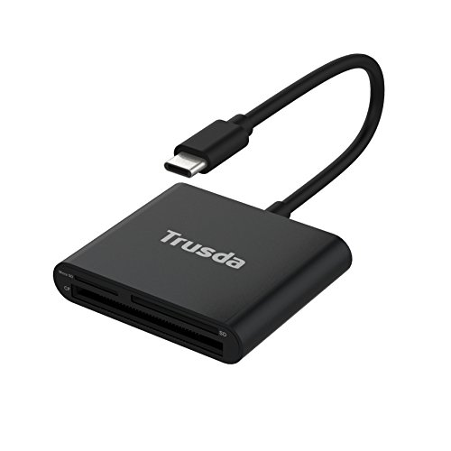 Trusda CR2C Type C superschnelles Aluminium-USB 3.0 3-in-1 Katenlesegerät für SD/CF/Mikro-SD - 9