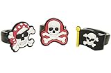 piraten ring herren  Schnooridoo 12 Softringe - Piraten Pirat - Kinderring Soft Ring Kindergeburtstag Give Away