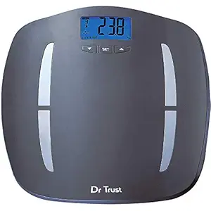 Dr Trust ABS Fitness Body Composition Monitor Fat Analyzer and Weighing Scale (Gray)