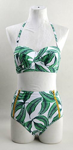 Europe and the United States split swimsuit high waist thick swimsuit , pattern , s