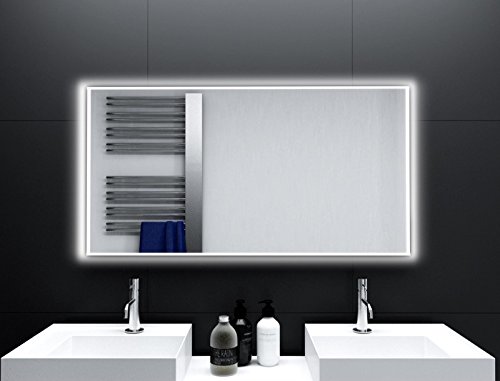 Badspiegel Designo MA4111 mit A++ LED Beleuchtung – (B) 60 cm x (H) 100 cm – Made in Germany – TIEFPREISGARANTIE Design 2017 Badezimmerspiegel Wandspiegel AKTIONSPREIS Lichtspiegel rundherum beleuchtet Bad Licht Spiegel - 3