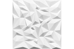 DECCART - Pannelli Decorativi Per Pareti 3D | Pannelli Murali | Pannello Decorativo Parete | Polystyrène PSE | 50x50 cm Ametista 5 m², 20 pezzi, bianco