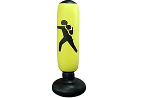 Ecent Punchingsäcke Aufblasbarer Standboxsack Freistehender Boxsack Dekompression Spielzeug Fitnessübung Kampftraining für Erwachsene Kinder, Karate, Fitness usw. - 160cm