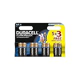 Duracell MN1500 Plus Power Alkaline Battery AA Size, 5 + 3 Free Batteries (Personal Care)