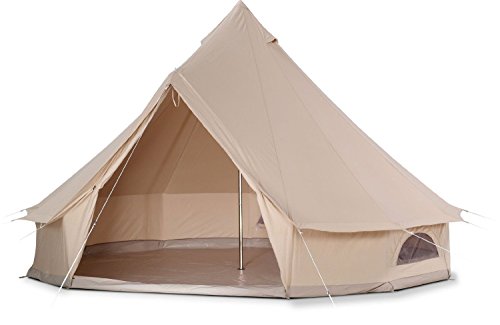 bell tent impermeable bell tienda de campaña con suelo con cremallera (4M diámetro)