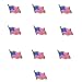 Produktbild UEETEK 10PCS amerikanische Flagge winken Pins USA USA Hut Tie Tack Abzeichen Anstecknadel