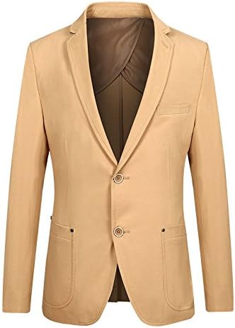 Men's Leisure Suit Jacket Mens pure Korean business casual men's suits,Camel,Forty-six