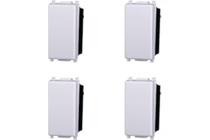 Elektronova Deviatore 1P 16A Bianco compatibile Vimar Plana Kit 4 Pezzi 0801