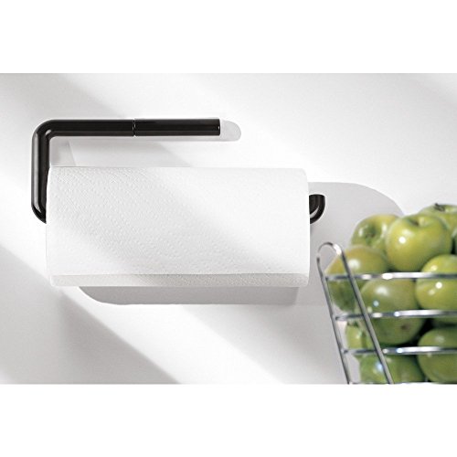 InterDesign 35002EU Wandmontierter Papierrollenhalter für Haus, Küche – ABS 2,54 x 16,21 x 35,26 cm, schwarz - 4
