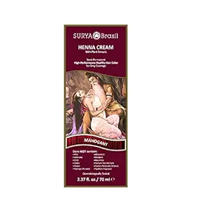 Surya Brasil Mahogany Hair Color | Semi Permanent No Ammonia | Plant Extracts Henna Cream 70ml
