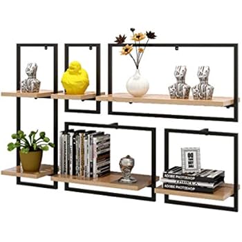 3 Schweberegale Aus Massivholz - Hängeregale Für Küche, Bad & Wohnzimmer, 40 Cm, Hellbraun (Paulownia)