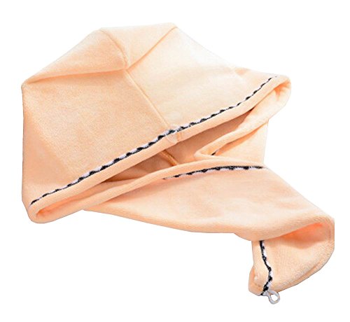 Bath Towel Hair Dry Hat Cap Hair Drying Towel Lady Bath Tool Yellow