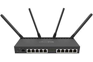 MikroTik RB4011iGS+5HacQ2HnD-IN router bezprzewodowy dwuzakresowy Gigabit Ethernet (2,4 GHz/5 GHz) Czarny