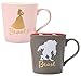 Produktbild Disney Die Schöne und Das Biest Tassen 2er Set 325ml Grau Rosa