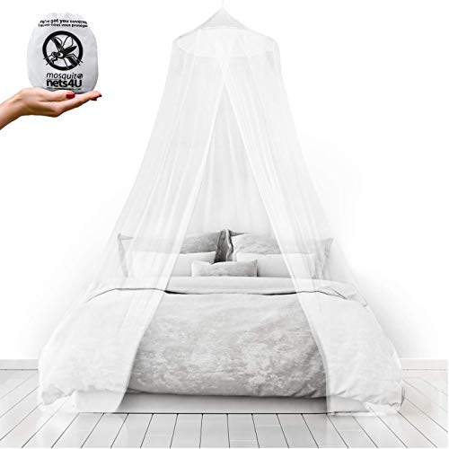 Mosquiteros 4 U Blanca Mosquitera Bed Canopy For Holiday & Home Completo 12 M.