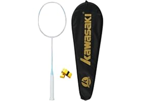 ‎A1 TAAN Professioneller Badminton Schläger, A1 TAAN Carbon Badmintonschläger High Tension 5U Ultra-Light Badminton Set mit Griffbänder & Schlägertasche-1915 Pro Blau(Get Strung)