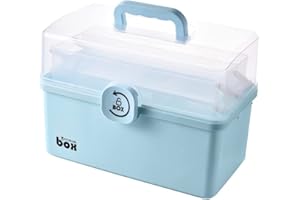 alslovkar Boîte Multi-Usage À Pharmacie avec Fermeture Sécurisée pour Enfants, Multicouche,Rangement Medicament, pour Urgences, Boîte De Premiers Soins