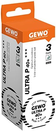 Table Tennis Balls: Gewo Ultra P40 3 Star Plastic Ball x 3