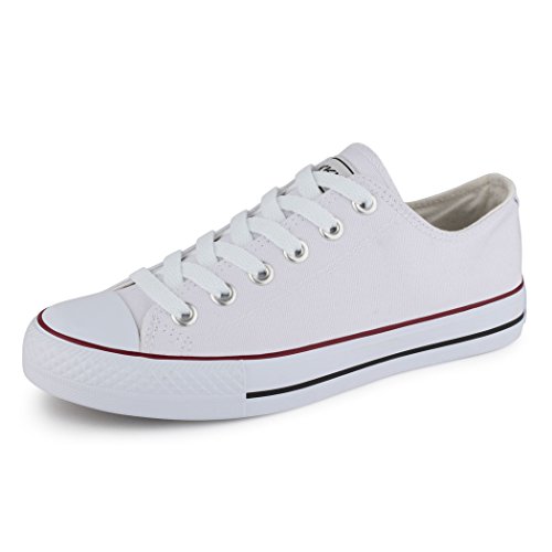 BONUS ET SALVUS TIBI BEST Best-Botas Para Mujer Zapatilla Zapatillas Zapatos de Cordones Estilo Deportivo Color Blanco Talla 43