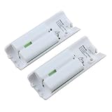 bateria wii u  CICMOD Wii bateria mando 2pcs Capacidad 2800mAh Batería Recargable para Nintendo Wii Remote Controller Blanca [Nintendo Wii]