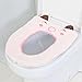 Produktbild spritech (TM) Lovely Wärmer waschbar Velourssamt Cartoon Pattern WC-Sitz Cover Pads, Pink Pig, One size(15.7"*13.3")