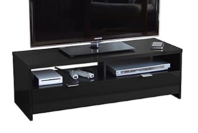 Berlioz BANCO Meuble TV Haute Brillance Noir