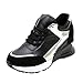 Produktbild Damen Sneaker Mädchen Mode Laufschuhe Freizeit Leder Freizeitschuhe Sportschuhe mit Reißverschluss... (EU:35, Silber)