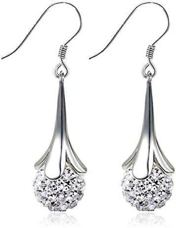 Drunk Ball Silver Exaggerated Tassel Long Earrings,White-L
