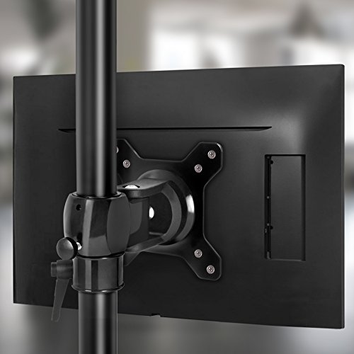 Duronic DM35V2X1 vertikale Monitor-Tischhalterung für zwei LCD /LED Computer Bildschirme / Fernsehgeräte mit Neig, Schwenk und Rotierfunktion - 5