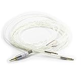 Longitud: 2 metros, este cable está fabricado con cable chapado en plata, cable de extensión para auriculares.