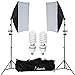 Price comparison product image Abeststudio 1350W Continuous Lighting kit 50x70cm/20"x28" Softbox Studio 5500K Soft box Kit with Carry Bag -2x Softboxes + 2x Fully Adjustable Aluminum alloy Light Stand+ 2x 135W Photo Studio Light Bulbs UK Plug