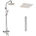 Produktbild MIWANG 304 Edelstahl Dusche, Dusche, grosse Wasser Sicherheit bleifrei Dual Dusche Wasserhahn, D-Square Top Spray-20 Cm