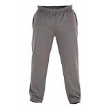 Duke - Pantalones de chándal en talla grande con dobladillo abierto modelo 'Albert' para hombre (7XL/Azul marino)