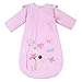 HAPPY CHERRY Autumn Baby Sleeping Bag Long Sleeves SleepSack Wearable Blanket - Lotus Flower - Pink - Quilted Cotton - Suitable Height(23.62-35.43inch) - 6 Months-2 Years