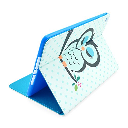 iPad Air 2 Hülle, DEENOR Sleep Owl Flip Tasche PU Leder Abdeckung Stand Schutzhülle für Apple iPad Air 2 iPad 6 generation. (OWL) - 6