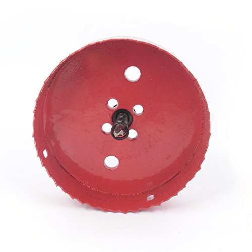 sourcingmap® 6mm Bohrer Spitze 115mm Ausschnittdurchmesser Loch Säge Rot für Bohren Holz - 3