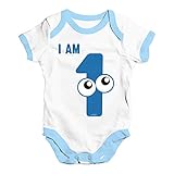 TWISTED ENVY Baby - Jungen Einteiler Gr. Neugeboren, White Blue Trim