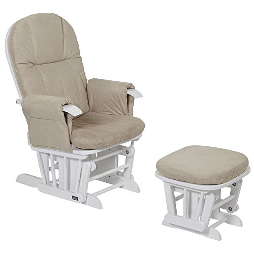 Tutti Bambini GC35 Deluxe Glider Chair & Stool (White)