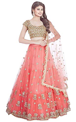 Buy MA KHODAL FASHION Women's Net Embroidered Semi-Stitched