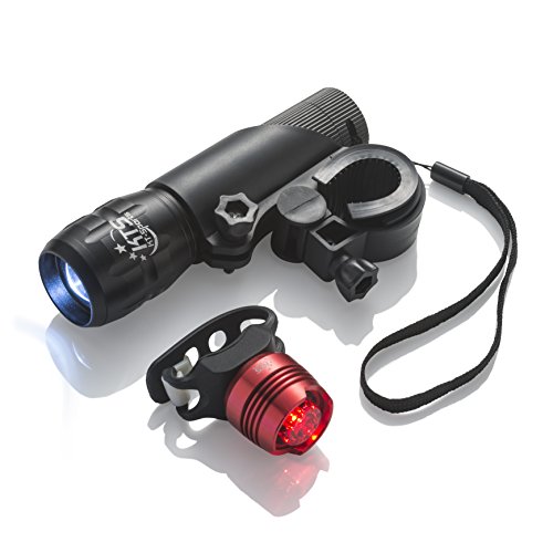Fahrradlicht-Set – Die besten wieder aufladbaren Fahrradlichter zur Straßensicherheit – Werden Sie auf der Straße gesehen mit den hellsten Fahrradaccessoires von KT-Sports – Fahrradlichter mit Scheinwerfer und Rücklicht, geeignet für Mountainbikes, MTB und Rennräder