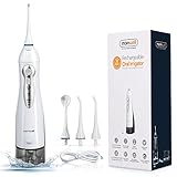 Mornwell D52 Water Flosser with 300ml Reservoir, Cordless Dental Electric Flosser for Teeth, 4 Tips for Travel and Home Use, USB Rechargeable