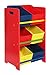 Premier Housewares 3-Tier Storage Unit with Pine Frame and 6 Canvas Tubes