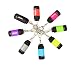 Produktbild com-four® 8X USB Mini LED Taschenlampe wiederaufladbar wasserdicht Schlüsselanhänger [Farbe variiert!] (08 Stück - bunt)
