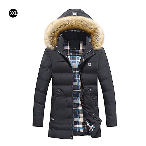 Preisvergleich Produktbild Bloomma Beheizte Jacke, USB Smart elektrische Mäntel Baumwolle Bergsteigen Anzug Temperatur einstellbar Lade Winterwärmer isoliert Kleidung Unisex für Outdoor Camping Wandern Skifahren